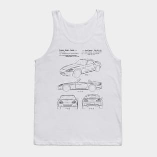 Honda S2000 Patent Black Tank Top